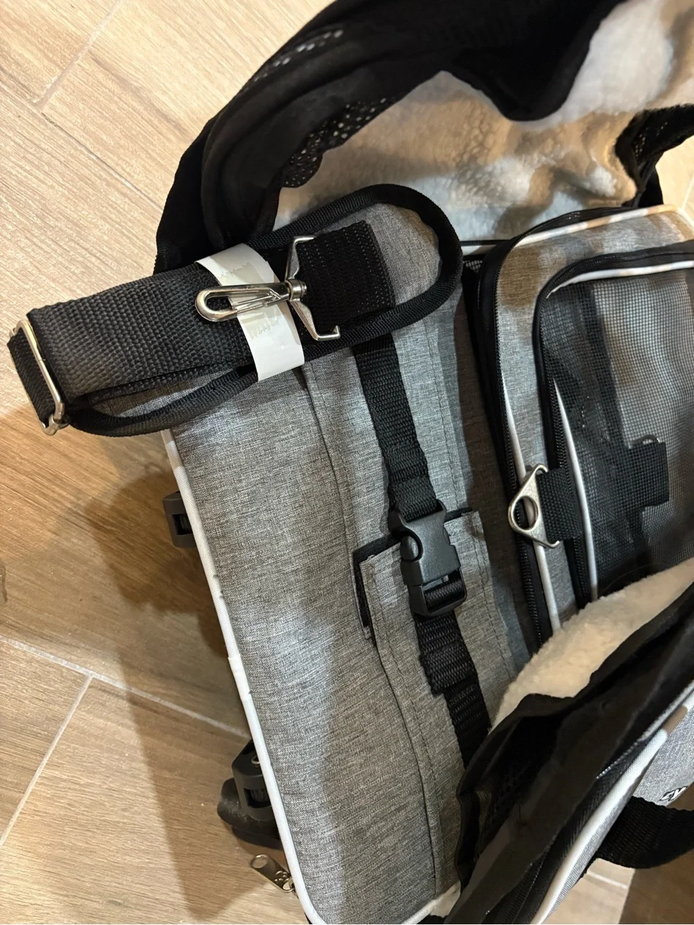 Grey Rolling Pet Carrier Tote - Travel-Ready dog/cat  Carrier